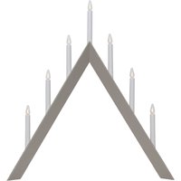 Kerzenleuchter Arrow, spitz, 7flammig, grau