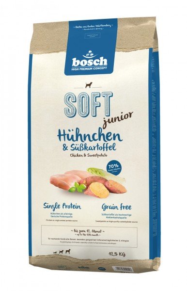 bosch SOFT junior Hühnchen & Süßkartoffel 1kg Hundetrockenfutter