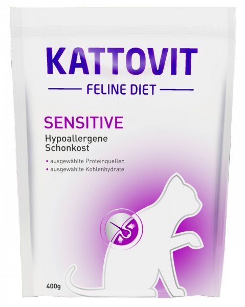 Sparpaket KATTOVIT Feline Sensitive 2 x 4kg Katzentrockenfutter Diätnahrung