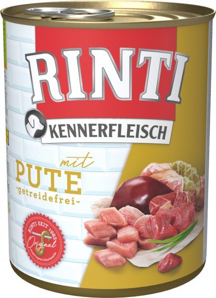 Sparpaket RINTI Kennerfleisch Huhn 24x800g Dose Hundenassfutter