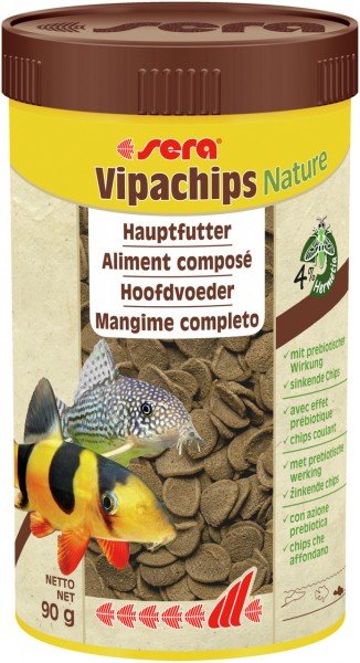 sera Vipachips Nature Hauptfutter für alle Bodenbewohner 250 Milliliter